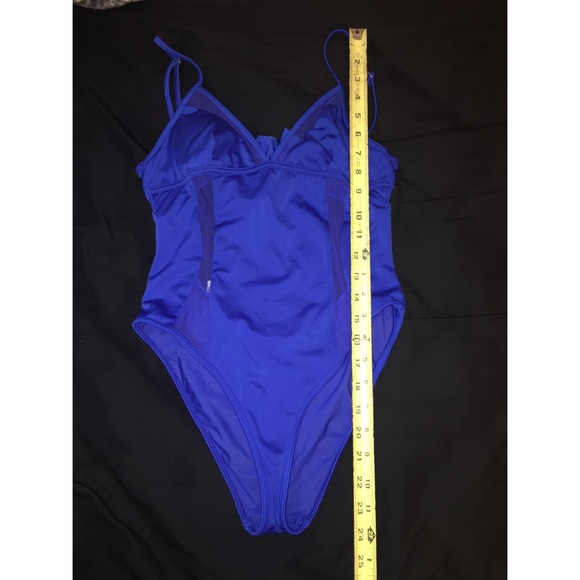 A Ché Blue Mesh Cut One Piece Bathing Suit NWT - Picture 8 of 8